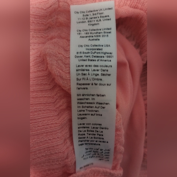 New Peach Ruffle Wrap Dress / Size 2X - Picture 10 of 12